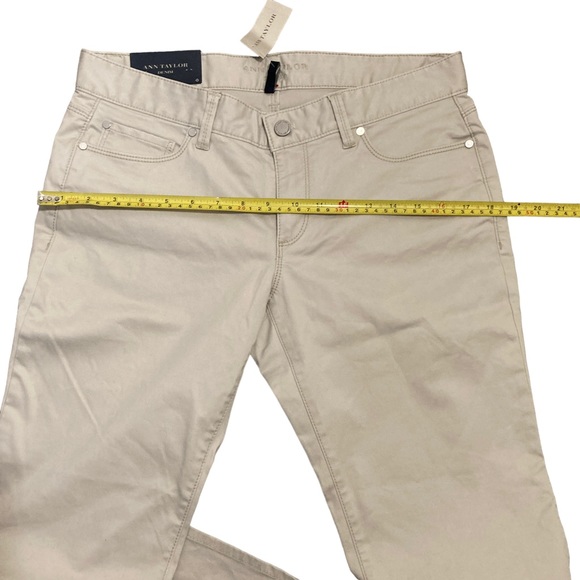 Ann Taylor denim pants Moderm boot Size 8 beige - Picture 16 of 16